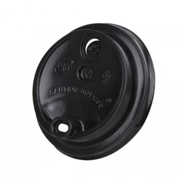 Capace negre, D90, cu orificiu baut si pai, 12oz si 16oz, 100buc Produse 10,17 lei