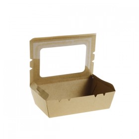 Cutie carton kraft, take-away, cu fereastra, 700cc, 50buc Produse 29,99 lei