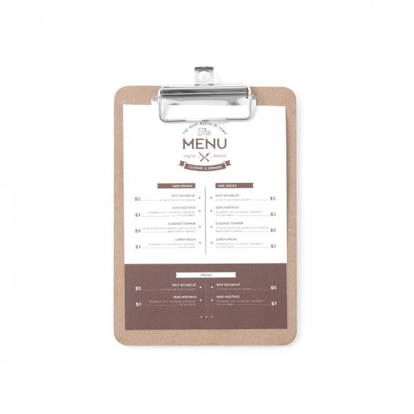 Clipboard pentru meniu 125x180 mm Produse 7,80 lei