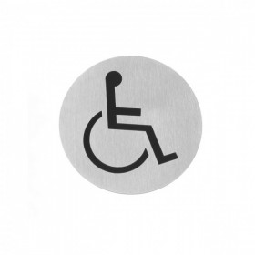 Semn pentru usa - Handicap- 75 mm, otel inoxidabil Produse 12,33 lei