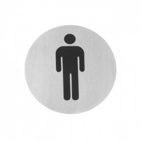 Semn pentru usa - Barbati - 75 mm, otel inoxidabil Produse 13,85 lei