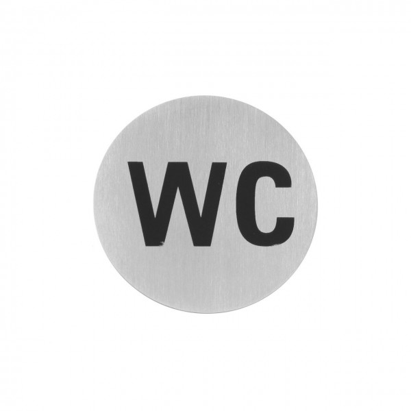 Semn pentru usa - Toaleta - 75 mm, otel inoxidabil Produse 13,85 lei