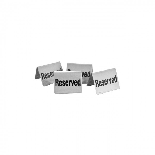 Semn pentru masa - Rezervat/Reserved, inox, 4buc/set, 50x35xh40 Produse 31,15 lei
