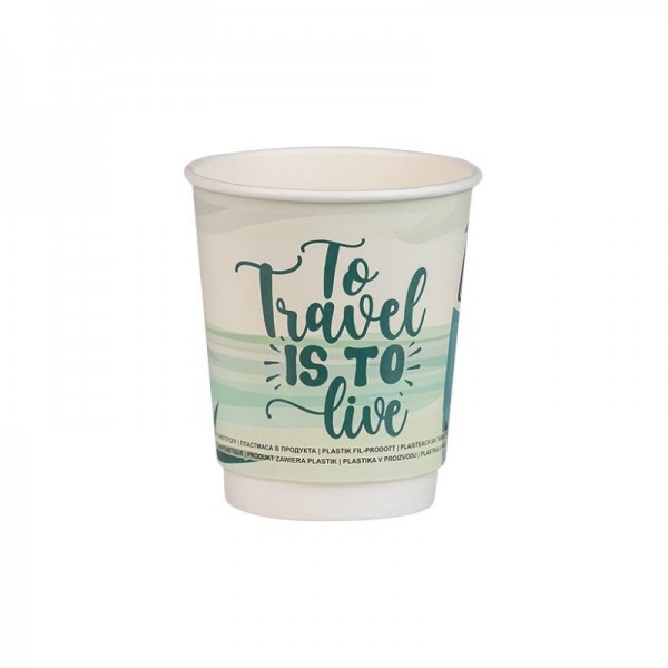 Pahare carton 235ml - 8oz, perete dublu, Van Design, D80, 25buc Pahare din carton 6,88 lei