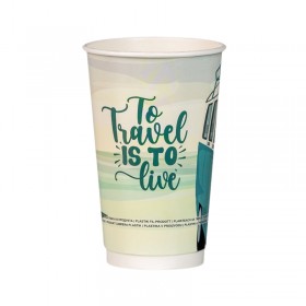 Pahare carton 470ml - 16oz, perete dublu, Van Design, D90, 25buc Pahare din carton 10,38 lei