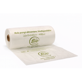 Rola pungi alimentare, biodegradabile, 22*10*h40 cm, 400buc Pungi 76,88 lei