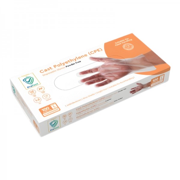 Manusi transparente din CPE, nepudrate, marimea L, 100buc Produse 9,72 lei