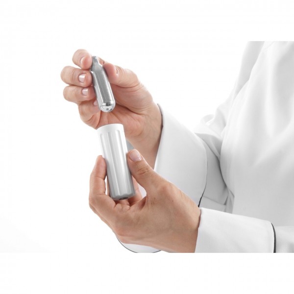 Aparat tip sifon frisca Kitchen Line,  0.95L, diam 9.5 x (H) 32cm,  3 duze polipropilena si perie curatare