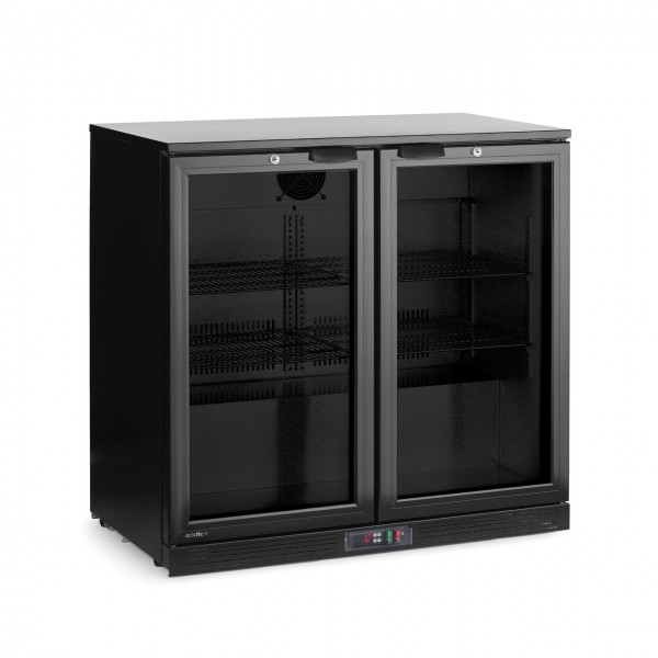 Frigider cu usi duble pentru bar, Arktic, 180L, Negru, 220-240V/160W, 900x530x (h)865mm