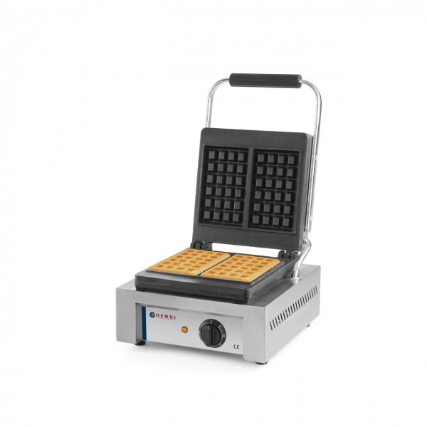 Aparat preparare vafe, waffles, profesional, Hendi, 1500W, fonta cu start anti-lipire, 480x320x (h)226mm