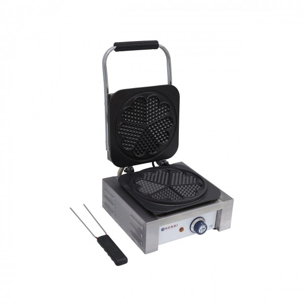 Aparat  Hendi Brussels vafe, waffles, 2200W, forma de inima, fonta