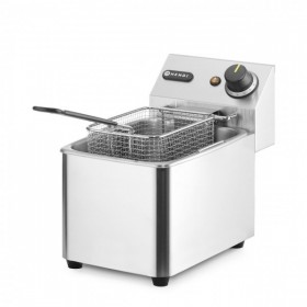 Friteuza electrica profesionala 4L, Blue Line, corp inox, termostat reglabil 0-190°C, 3000W