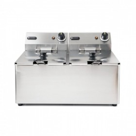 Friteuza electrica Blue Line dubla, 2x8L, corp inox 230V, 2x3500W