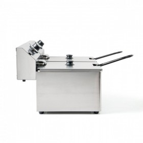 Friteuza electrica Blue Line dubla, 2x8L, corp inox 230V, 2x3500W