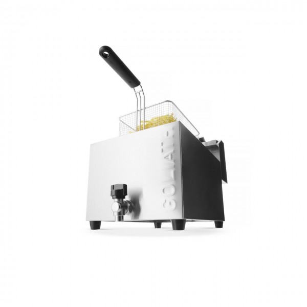 Friteuza electrica profesionala, GOLIAT 10L, cu robinet, corp inox, termostat reglabil, 400v, 10Kw