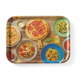 Tava de servire dreptunghiulara suprafata antiderapanta, cu imprimare, HENDI, tasty pizza & pasta, 330x430mm Produse 67,12 lei