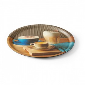 Tava de servire anti-alunecare,rotunda, cu imprimeu, HENDI, ø380x (h)15mm Produse 67,12 lei