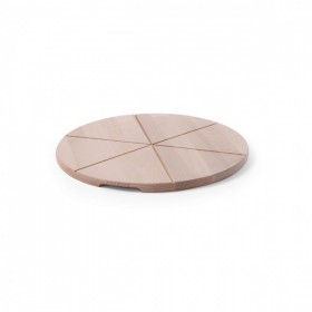 Platou / Planseta pentru pizza, lemn de fag, 400mm, compartimentata, Hendi