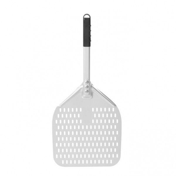 Lopata de pizza patrata perforata cu maner scurt, 355x710mm