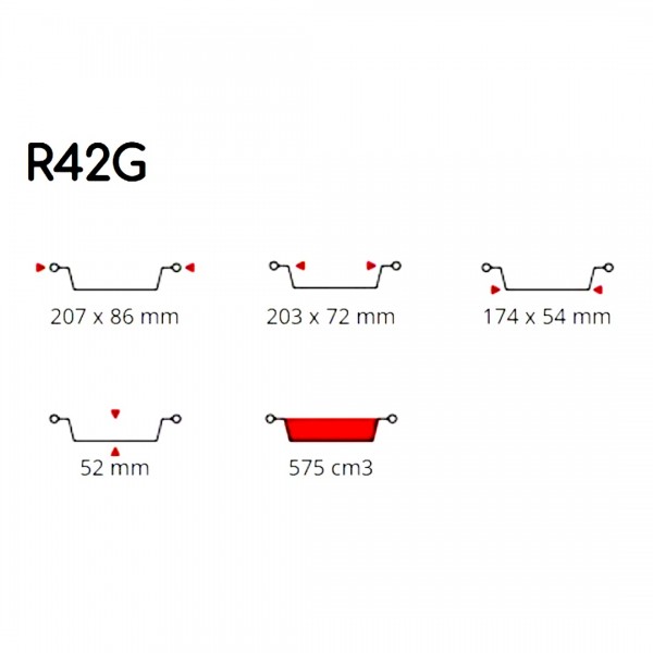 Forma de copt, aluminiu, R42G, 100buc Forme copt dreptunghiulare 44,30 lei