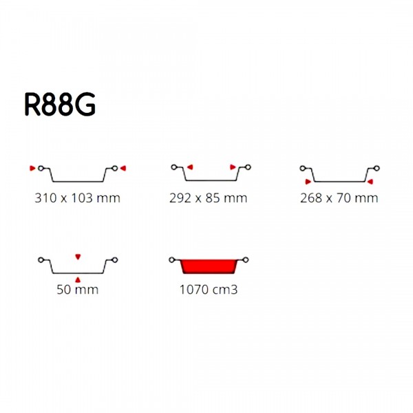 Forma de copt, aluminiu, R88G, 100buc Forme copt dreptunghiulare 69,20 lei
