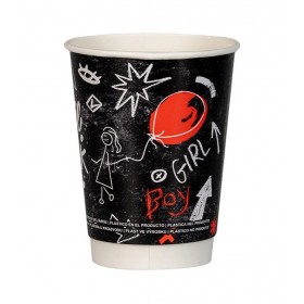 Pahare carton 470ml - 16oz, perete dublu, Coffee Break, D90, 25buc Pahare carton ripped 11,98 lei