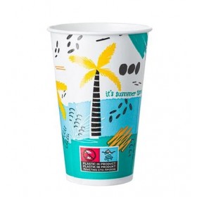 Pahare carton 350ml - 12oz, Summer Vibes, rece, D80, 50buc Pahare carton personalizat 11,79 lei