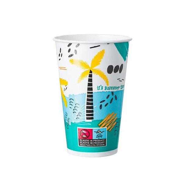Pahare carton 350ml - 12oz, Summer Vibes, rece, D80, 50buc Pahare carton personalizat 11,79 lei