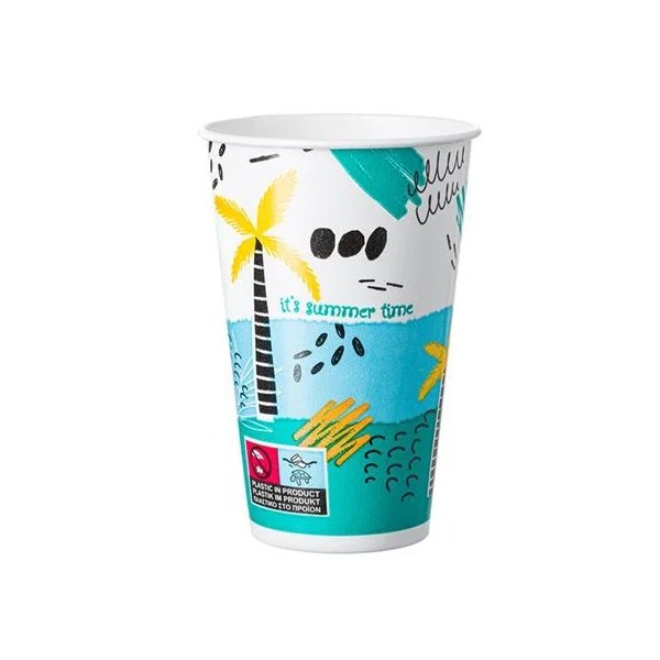 Pahare carton 350ml - 12oz, Summer Vibes, rece, D80, 50buc Pahare carton personalizat 11,79 lei