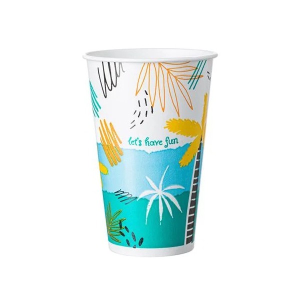 Pahare carton 350ml - 12oz, Summer Vibes, rece, D80, 50buc Pahare carton personalizat 11,79 lei