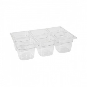 Tava Gastronorm GN 1/6 65mm 1L- policarbonat transparent, rezistenta la temperature -40°C | 110°C Produse 36,71 lei