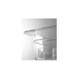 Tava Gastronorm GN 1/6 100mm 1.6L- policarbonat transparent, rezistenta la  temperatura -40°C | 110°C Produse 39,43 lei