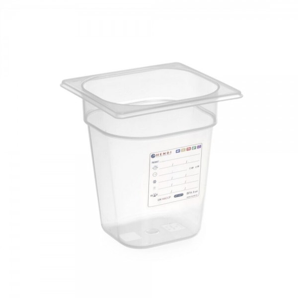 Tava Gastronorm 1/6, 176x162x h150mm, 2.4L cu marcaj HACCP, polipropilena Produse 43,06 lei