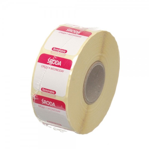 Etichete zilnice pentru siguranta alimentelor - reutilizabile - RO, BG, EN, Miercuri, 1000 buc, 25x25mm Produse 46,77 lei