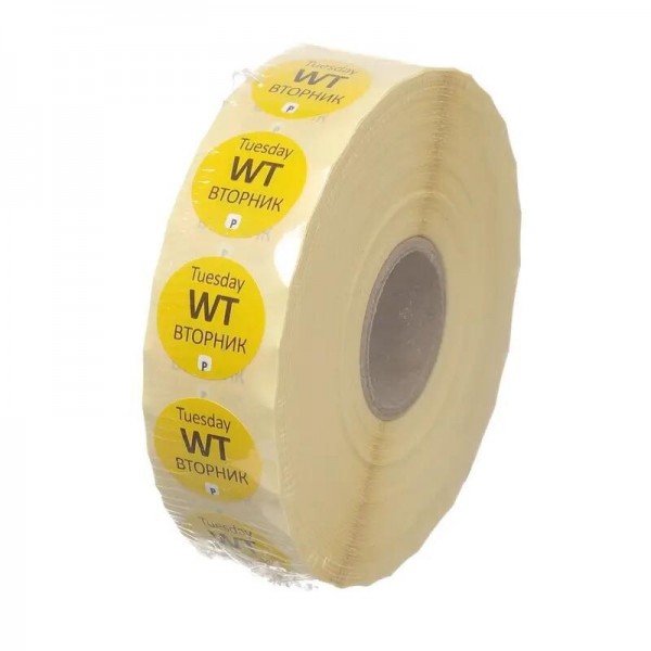 Etichete zilnice de siguranță alimentară de unică folosință, 2000 buc. rola,ø19xmm Produse 50,40 lei