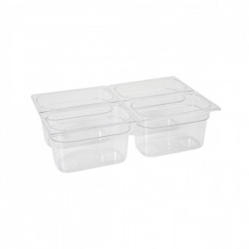 Tava Gastronorm GN 1/4 200mm 5.5 litri - policarbonat transparent Produse 56,67 lei