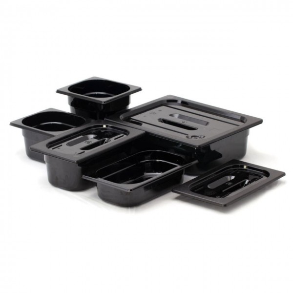 Tava profesionala Gastronorm 1/3 policarbonat negru  7.8litri, 325x176x h200mm Produse 68,47 lei