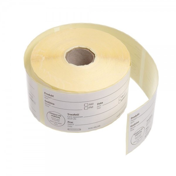 Sticker reutilizabil pt siguranta alimentelor -USE FIRST, 500 buc. rola, ø50mm RO - BG - EN