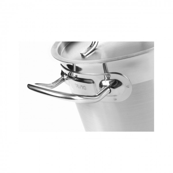 Cratita cu capac, 5 Lit, Ø 24cm x 11,5cm, din inox 18/10, foarte solida si rezistenta, uz profesional, gama Kitchen Line