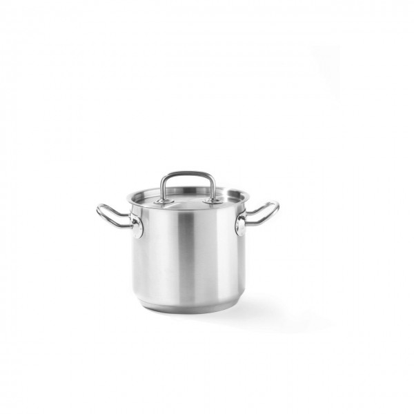 Oala cu capac, 9 Lit, Ø 24cm x 20cm, inox, Kitchen Line, potrivita si pentru uz profesional