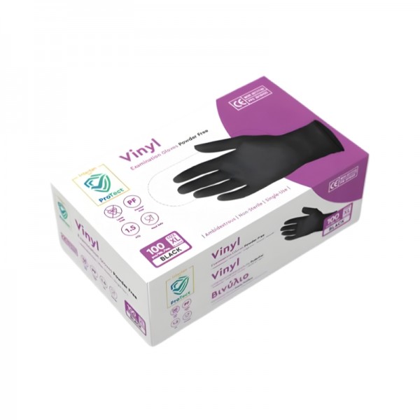 Manusi negre din vinil, nepudrate, ProTect , marime XL, 100buc Produse 14,12 lei