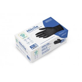 Manusi negre din nitril, nepudrate, ProTect , marime M, 100buc Produse 20,97 lei