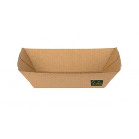 Barcute carton kraft alimentare, 400cc, 10.6x6.8x4cm, rezistente la grasimi, FSC, 100buc Produse 35,56 lei