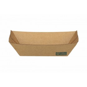 Barcute carton kraft alimentare, 700cc, 14x8.5x5cm, rezistente la grasimi, FSC, 50buc Produse 26,32 lei