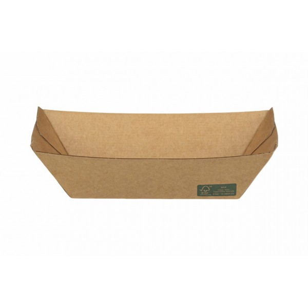 Barcute carton kraft alimentare, 700cc, 14x8.5x5cm, rezistente la grasimi, FSC, 50buc Produse 26,32 lei