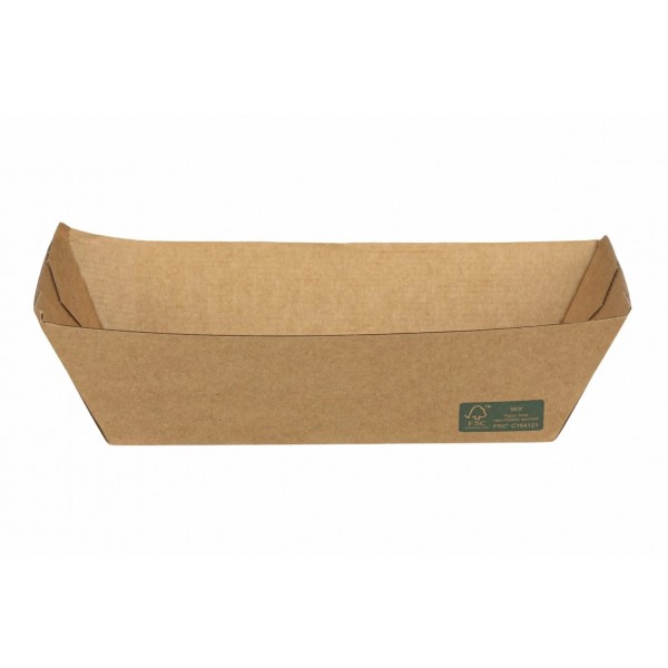 Barcute carton kraft alimentare, 1000cc, 17x10x5.5cm, rezistente la grasimi, FSC, 50buc Produse 31,42 lei