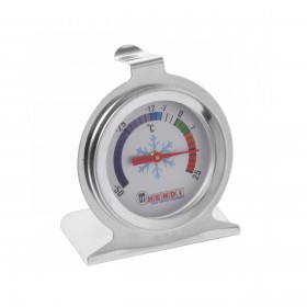 Termometru pentru frigider, interval masurare (-50/+25 gr ), gradatie 2,5 grC, carcarasa inoX cu suport si carlig, 6 cm Termo...