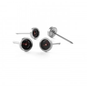 Set 4 termometre pentru friptura, diametru 25 mm, Inox sonda 5 cm, indicator "rare-medium-well done" Termometre digitale buca...