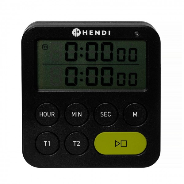 Timer digital dublu, Negru, 82x20x(h)86mm Termometre digitale bucatarie & timere 46,56 lei
