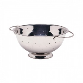 Colander pentru strecurat alimente, inox, diametru 24 cm x inaltime 11 cm, uz profesional